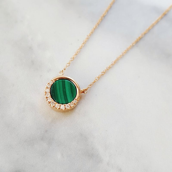Gems One Geometric Malachite Pendant 080247