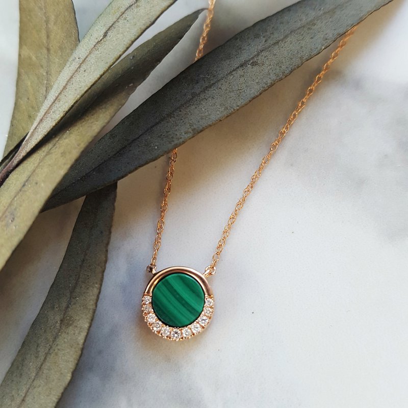 Gems One Geometric Malachite Pendant
