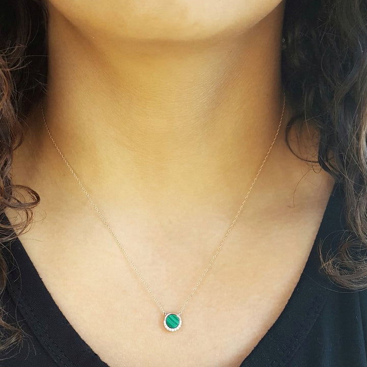 Gems One Geometric Malachite Pendant