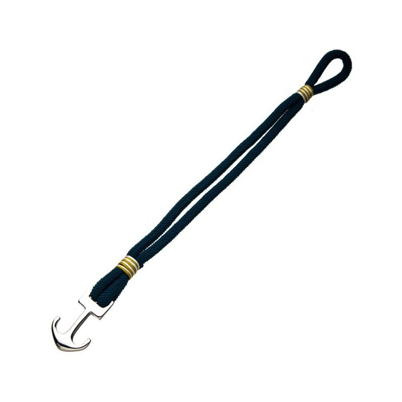 INOX Jewelry Blue Paracord Rope with Steel Anchor Clasp