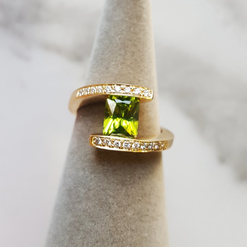 Arizona Peridot Gold Jewelry Peridot Statement Ring 370625