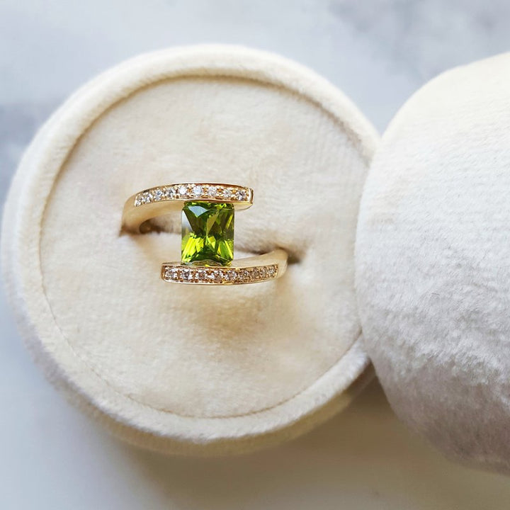 Arizona Peridot Gold Jewelry Peridot Statement Ring