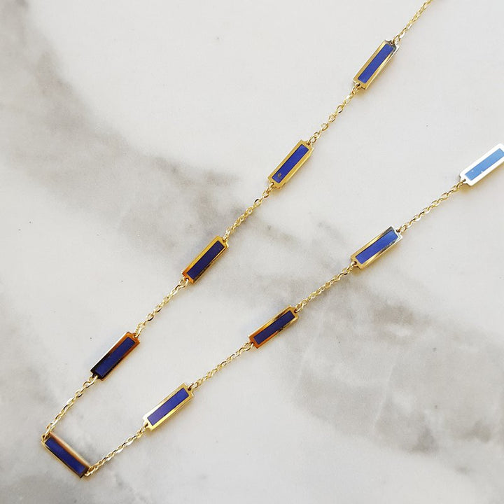 Sami Fine Jewelry Lapis Lazuli Station Necklace
