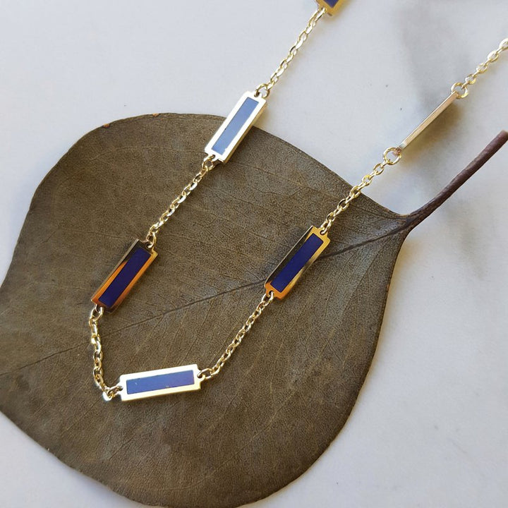 Sami Fine Jewelry Lapis Lazuli Station Necklace 080288