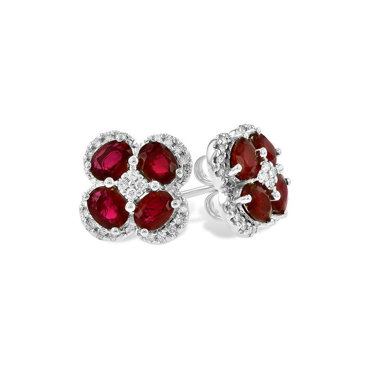 Allison Kaufman Clover Ruby Studs