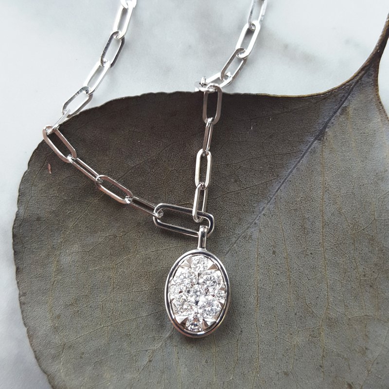 Gems One Diamond Cluster Chain Necklace