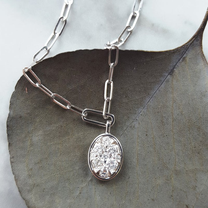 Gems One Diamond Cluster Chain Necklace