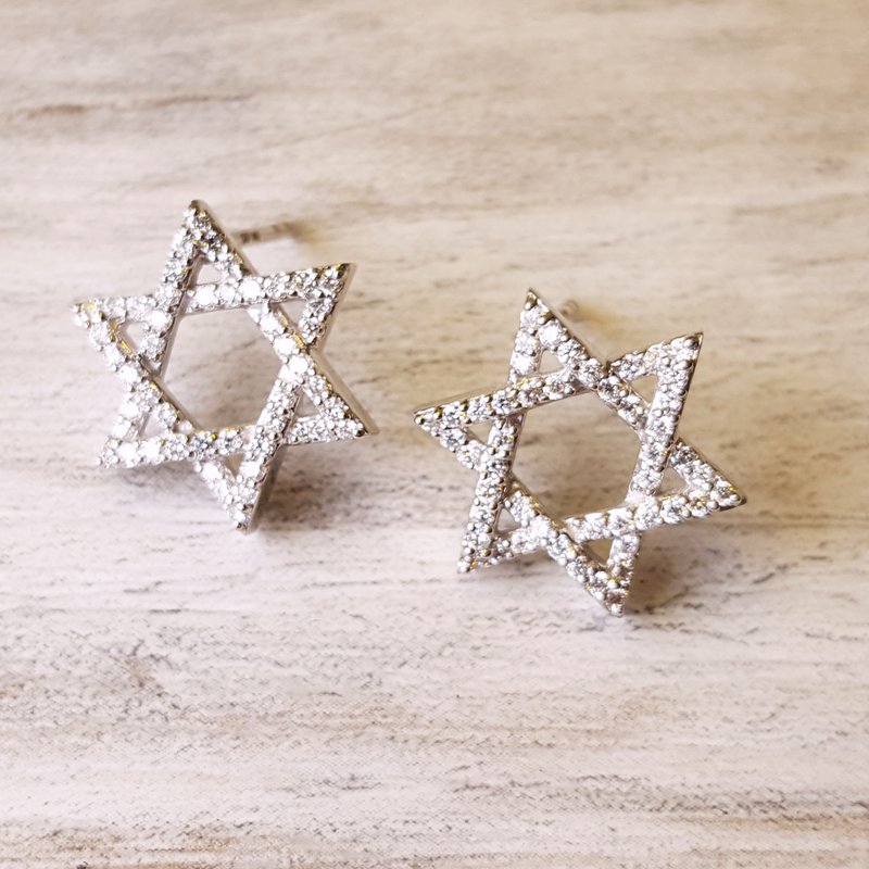 Sami Fine Jewelry Star of David Earrings 152064