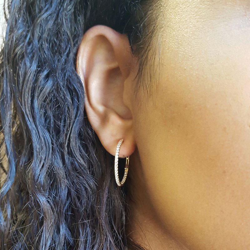 Sami Fine Jewelry Hinged Diamond Hoops