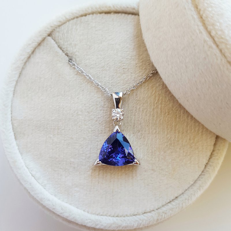 Sami Fine Jewelry Trillion Tanzanite Pendant