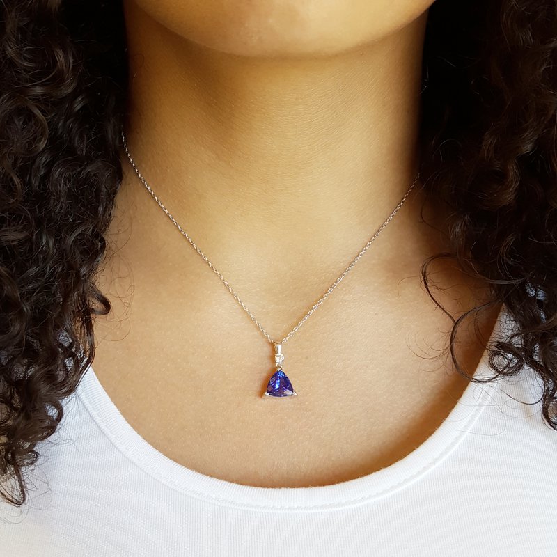 Sami Fine Jewelry Trillion Tanzanite Pendant