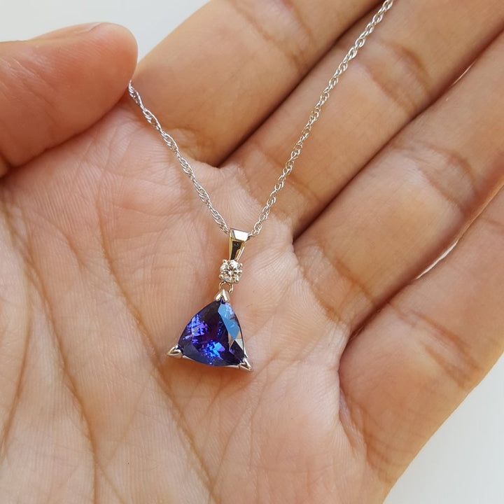 Sami Fine Jewelry Trillion Tanzanite Pendant