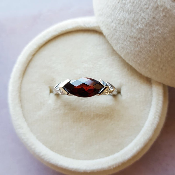 Sami Fine Jewelry Garnet East-West Ring
