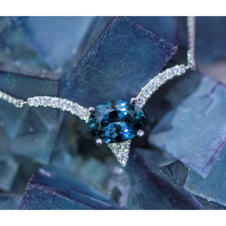  American Gem Collection™ Chevron Necklace NCC217MS2WI - Sami Fine Jewelry