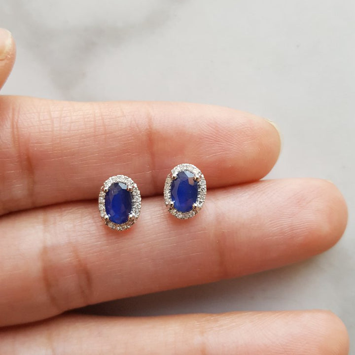 Sami Fine Jewelry Essential Natural Sapphire Studs 161553