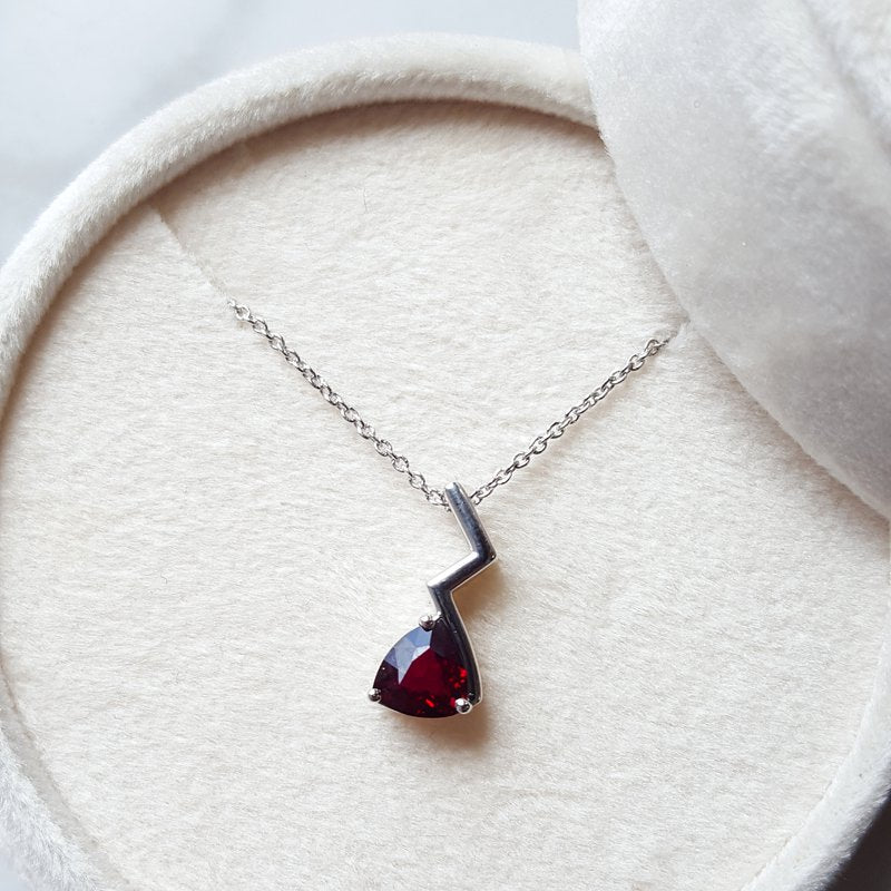 Arizona Anthill Garnet Silver Jewelry Garnet Lightning Pendant 380489