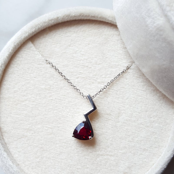 Arizona Anthill Garnet Silver Jewelry Garnet Lightning Pendant 380489