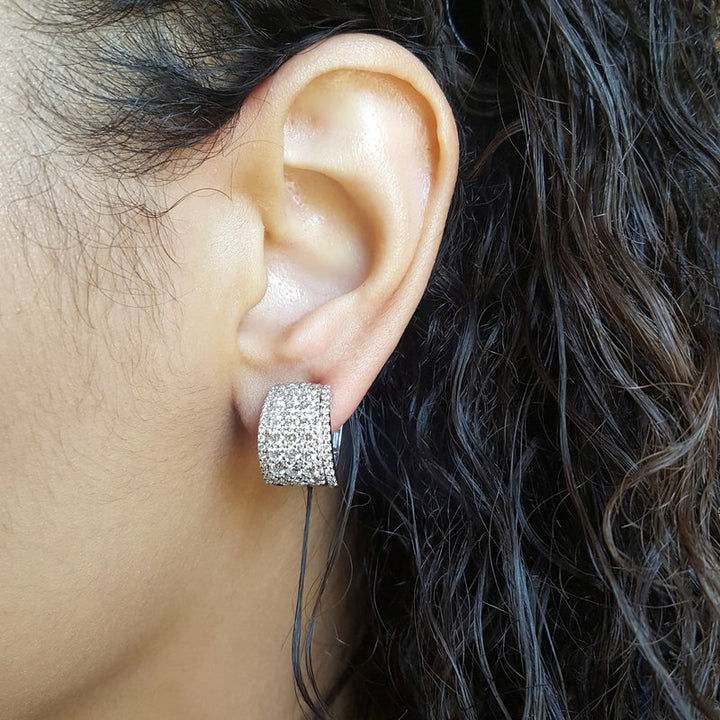 Allison Kaufman Diamond Cuff Earrings