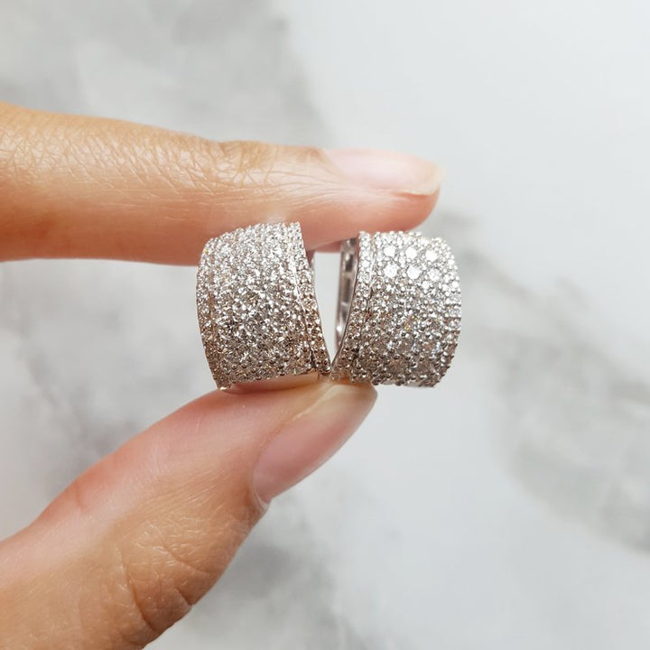 Allison Kaufman Diamond Cuff Earrings