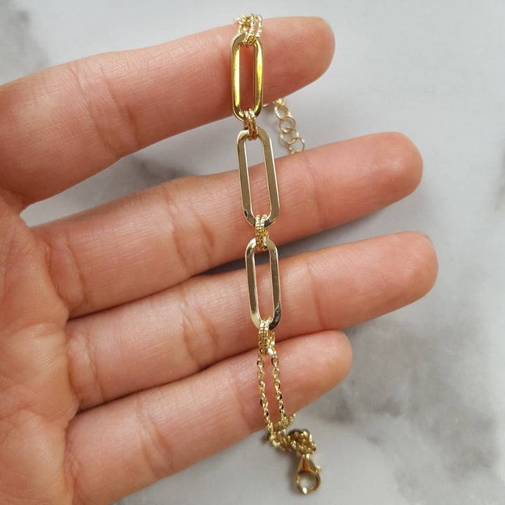 Gems One Adjustable Gold Chain Bracelet