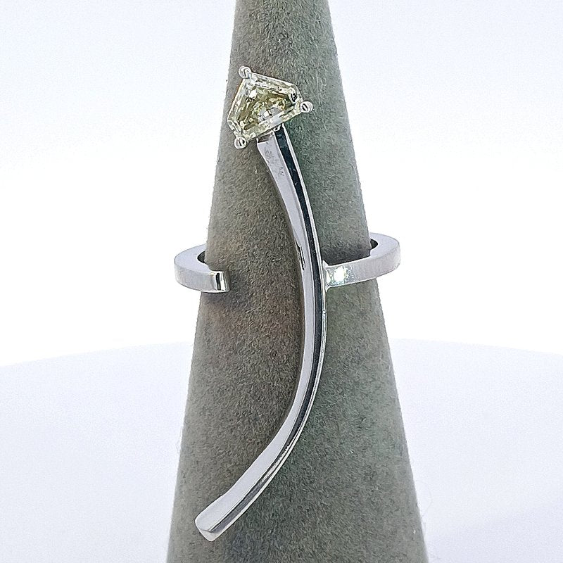 Luxury by Rene Hernandez Dramatic Geometric Curve Ring