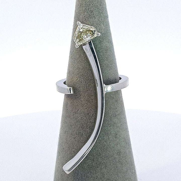 Luxury by Rene Hernandez Dramatic Geometric Curve Ring