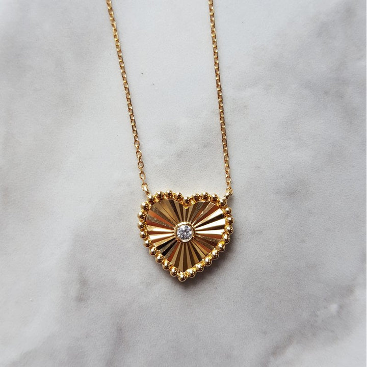 Gems One Solid Gold Heart Pendant
