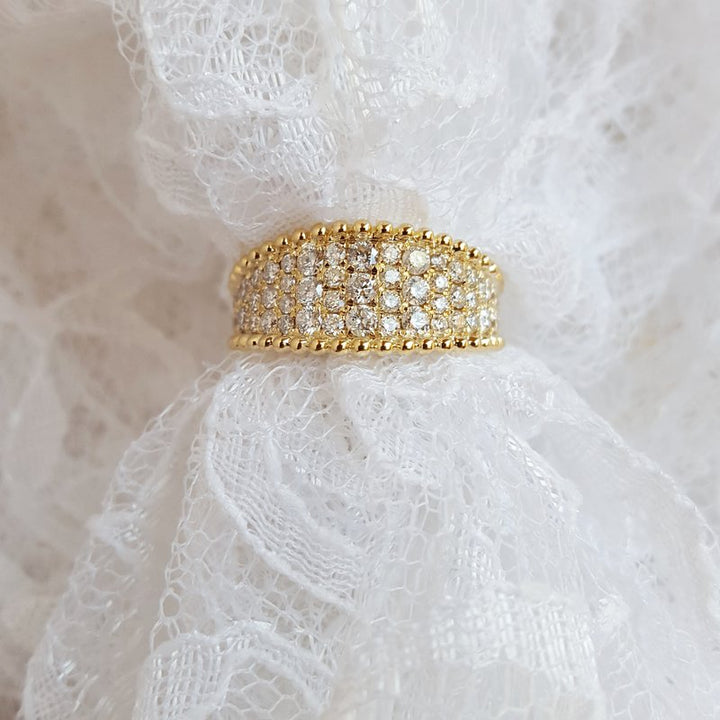 Sami Fine Jewelry Pavé Beaded Edge Diamond Band