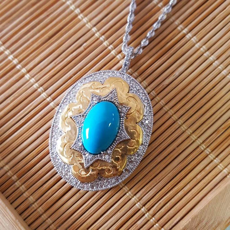 Luxury by Rene Hernandez Two Tone Turquoise Necklace