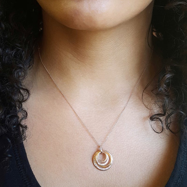 Gems One Eternity Diamond Pendant In 14K Rose Gold (1/4 Ct. Tw.)