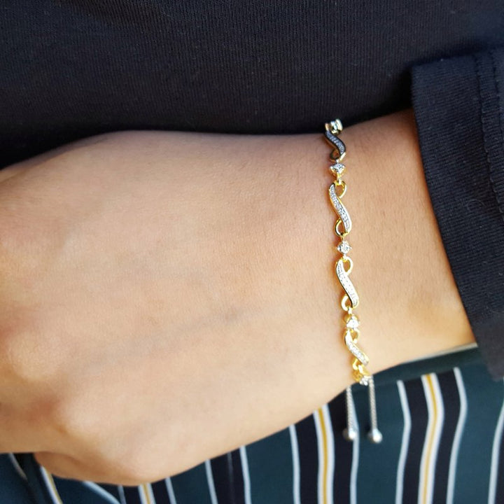 Gems One Infinity Swirl Bolo Bracelet