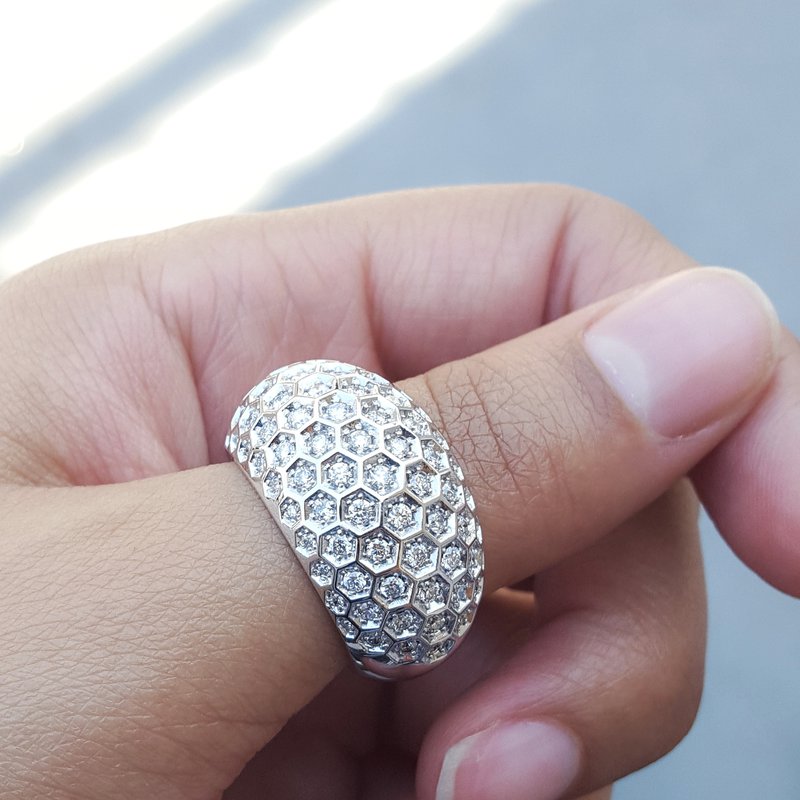 Luxury by Rene Hernandez Honeycomb Dome Ring