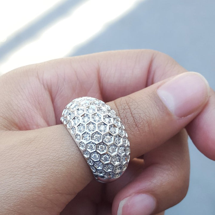 Luxury by Rene Hernandez Honeycomb Dome Ring