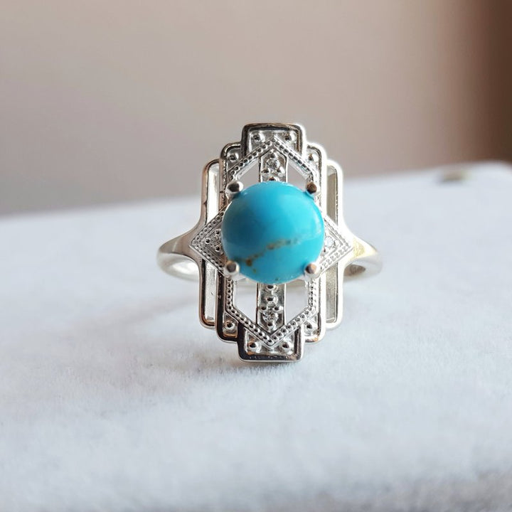 Arizona Turquoise and Inlaid Jewelry El Dorado Turquoise Ring