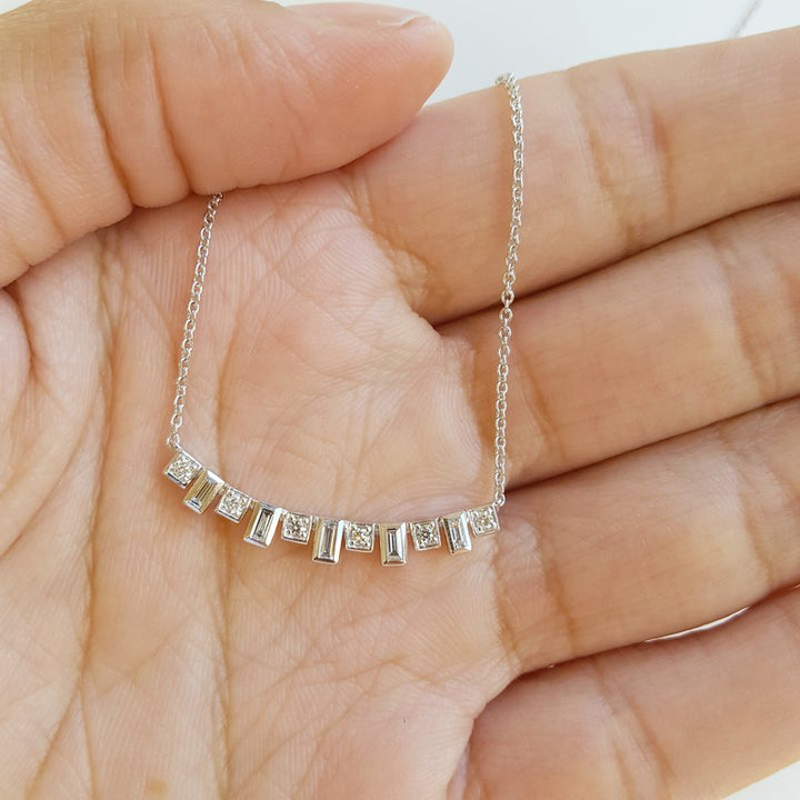 Sami Fine Jewelry Diamond Bar Necklace 070367