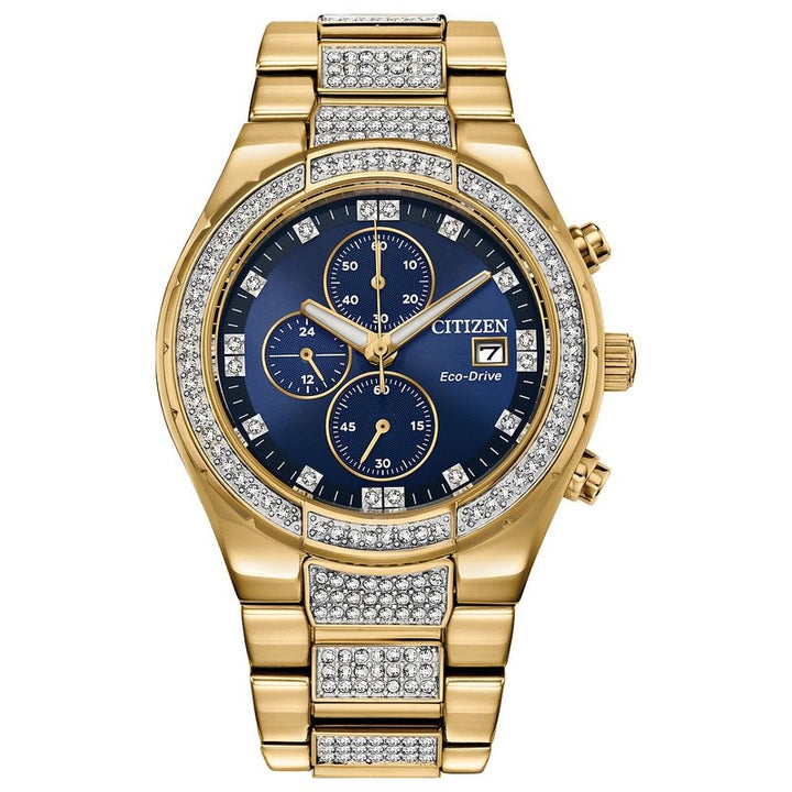 Citizen Eco-Drive Dress/Classic Eco Crystal Eco Mens Stainless Steel CA0752-58L