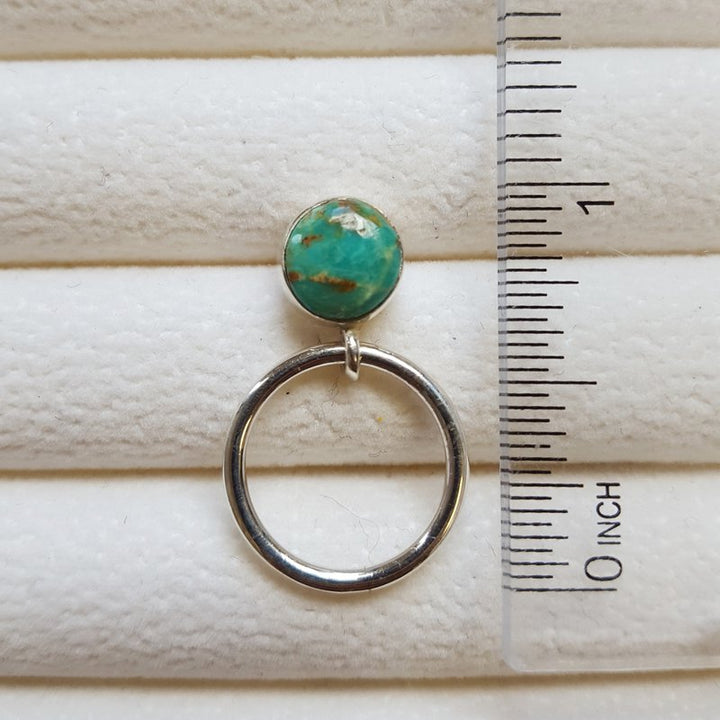 Arizona Turquoise and Inlaid Jewelry Stud and Hoops Vintage Kingman Earrings