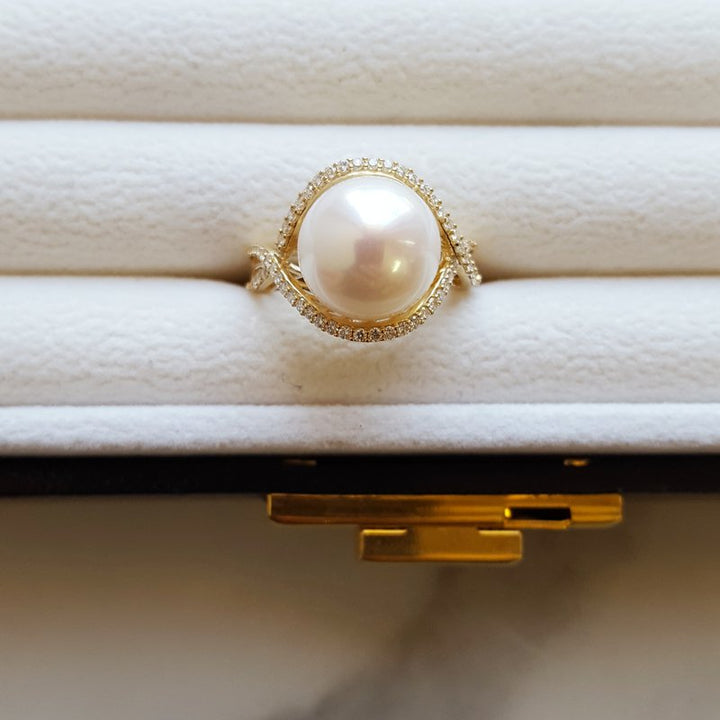 Sami Fine Jewelry Pearl Open Halo Ring 021095