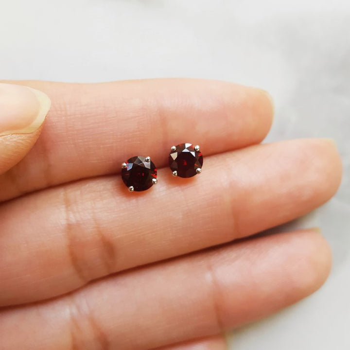 Arizona Anthill Garnet Gold Jewelry Essential Stud Earrings
