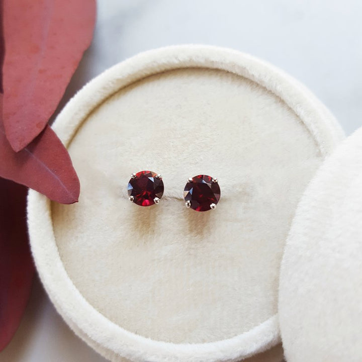 Arizona Anthill Garnet Gold Jewelry Essential Stud Earrings