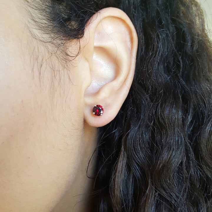 Arizona Anthill Garnet Gold Jewelry Essential Stud Earrings