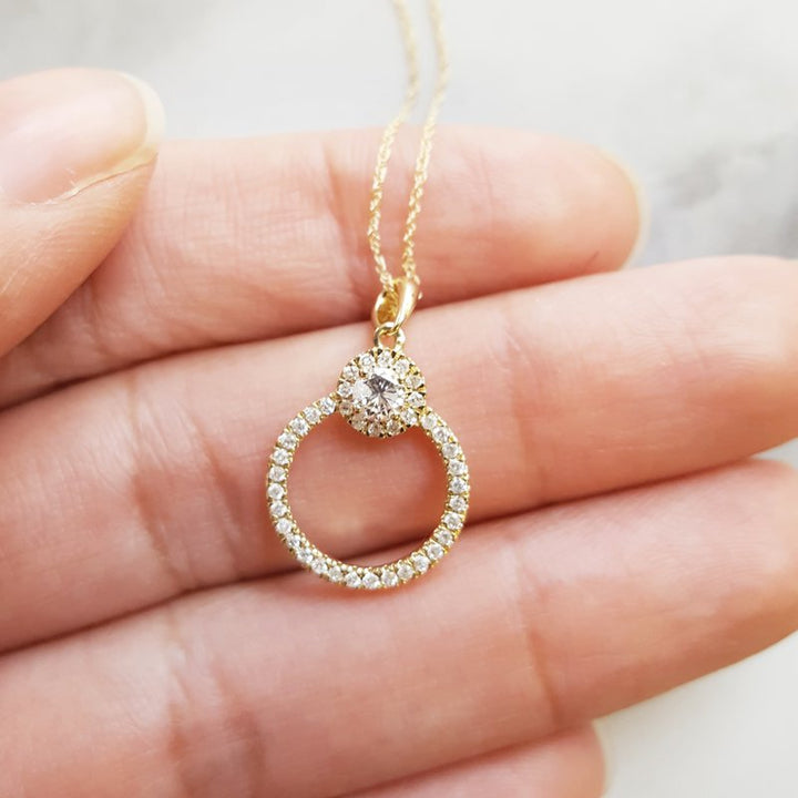 Sami Fine Jewelry Open Diamond Halo Pendant