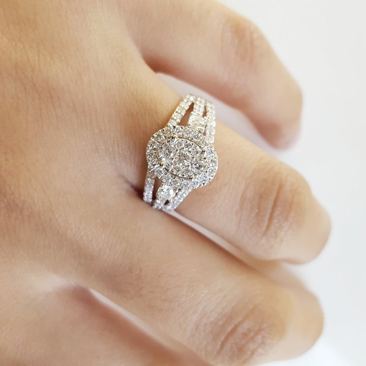 Sami Fine Jewelry Oval Pavé Diamond Halo Ring