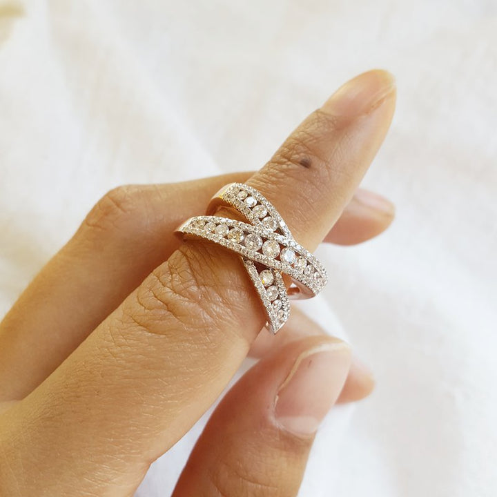 Sami Fine Jewelry Criss Cross Statement Ring 030948