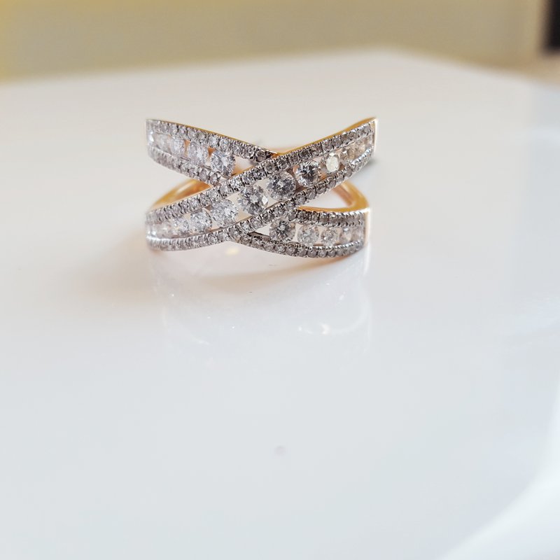 Sami Fine Jewelry Criss Cross Statement Ring