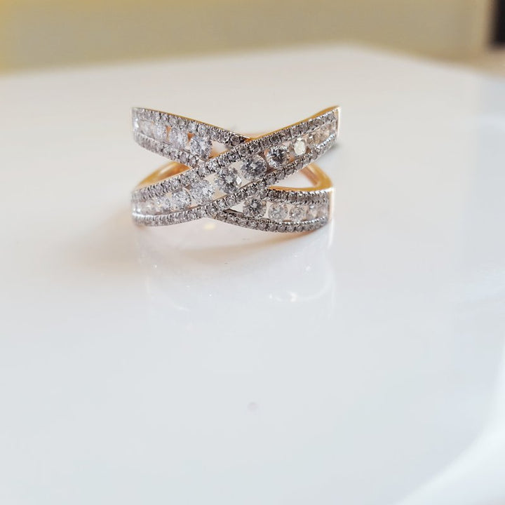 Sami Fine Jewelry Criss Cross Statement Ring