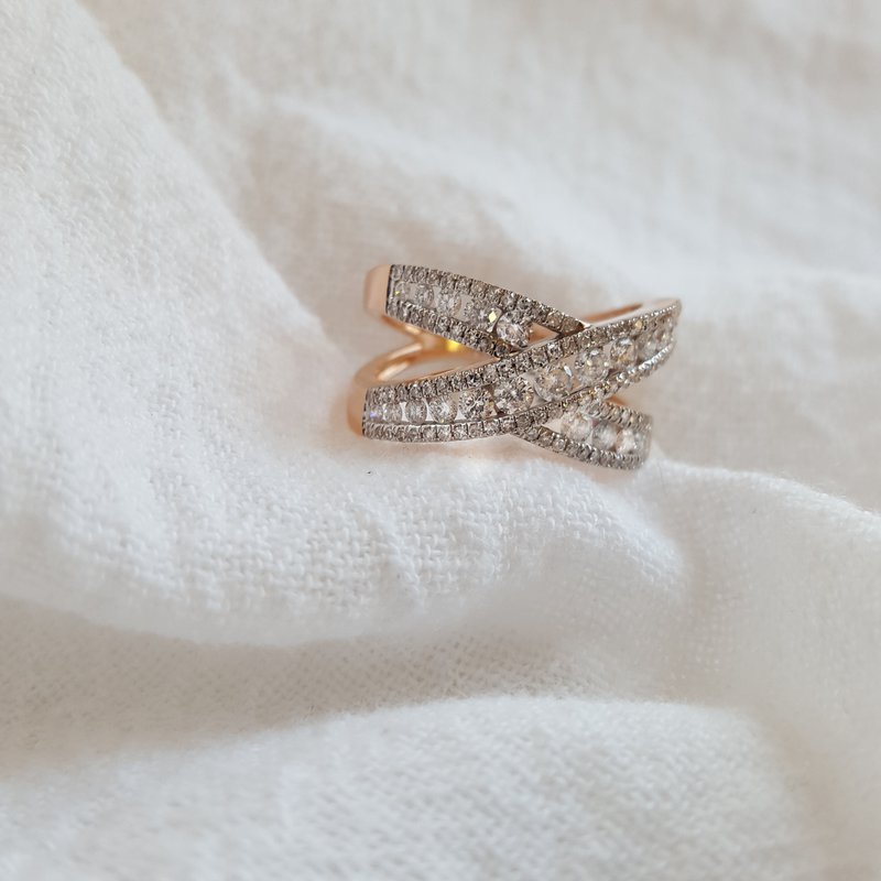 Sami Fine Jewelry Criss Cross Statement Ring