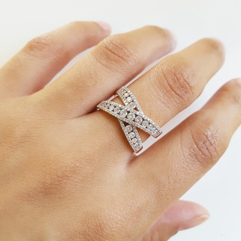 Sami Fine Jewelry Criss Cross Statement Ring