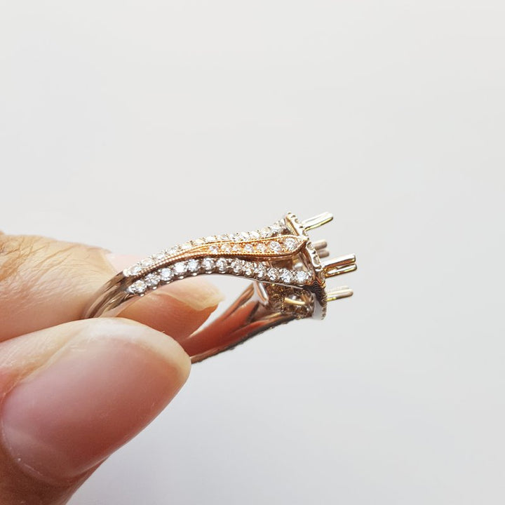 Sami Fine Jewelry Two Tone Semi-Mount