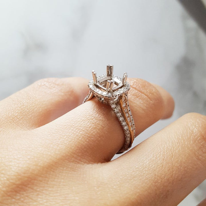 Sami Fine Jewelry Two Tone Semi-Mount
